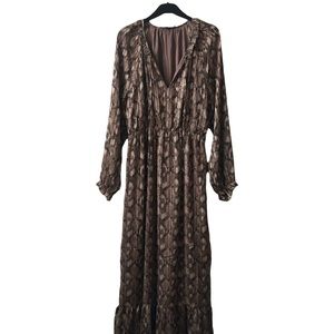 Maxi snake print flowy dress